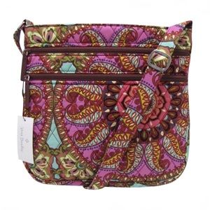 Vera Bradley Triple Zip Hipster Crossbody